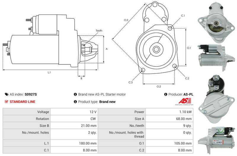 AS-PL S0927S Starter