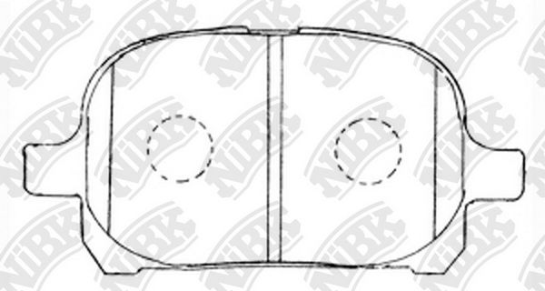 Комплект гальмівних накладок, дискове гальмо, Nibk PN1401