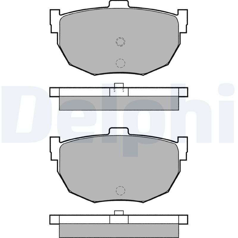 Комплект гальмівних накладок, дискове гальмо, Delphi LP1072