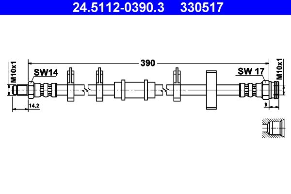 ATE fékcső 24.5112-0390.3