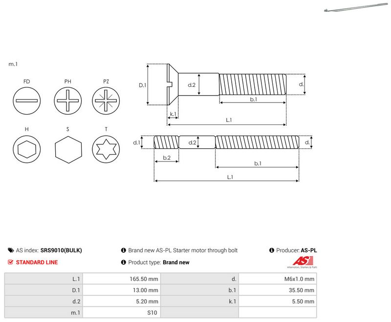 AS-PL SRS9010(BULK) Repair Set, alternator