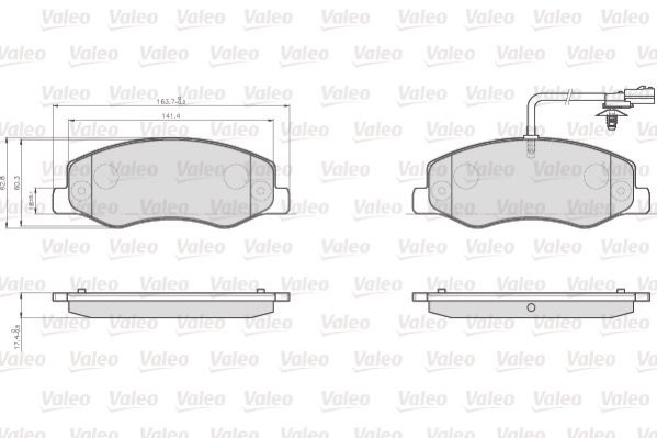 VALEO 872172 Brake Pad Set, disc brake