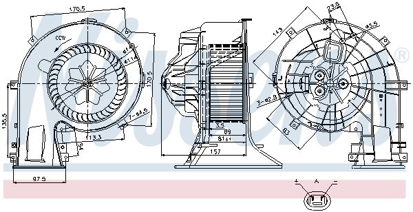 NISSENS 87025 Interior Blower