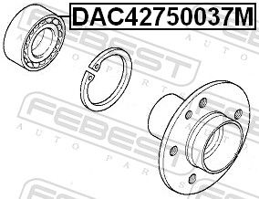 Підшипник колеса, Febest DAC42750037M