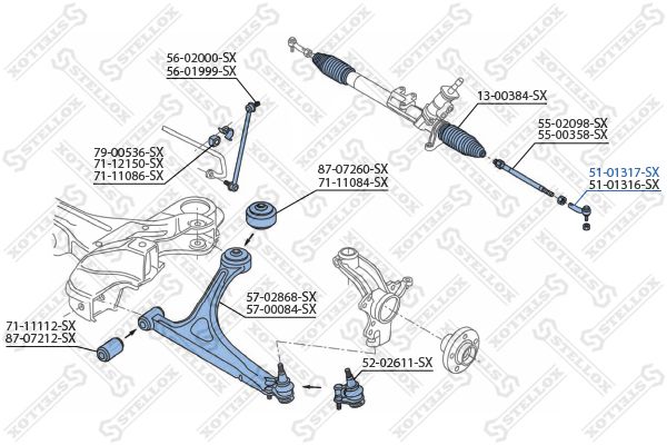 STELLOX 51-01317-SX Tie Rod End