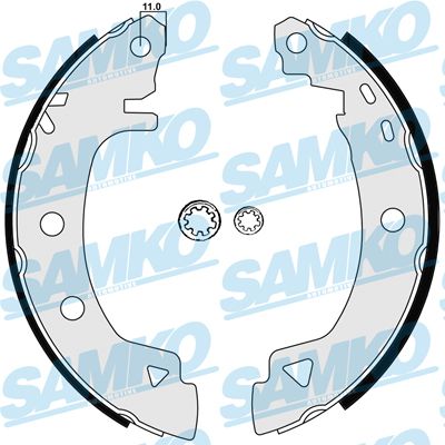 Комплект гальмівних колодок, Samko 84920