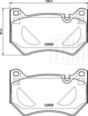TRIALLI PF1005 Brake Pad Set, disc brake