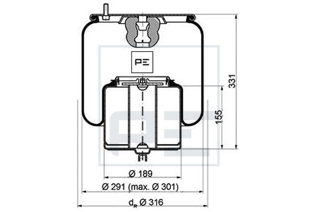 Mech, pneumatické odpružení 084.109-71A