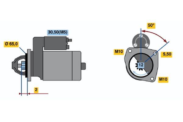 BOSCH 0 986 021 741 Starter