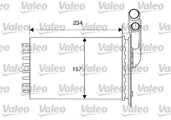 VALEO Hőcserélő, belső tér fűtés 812157