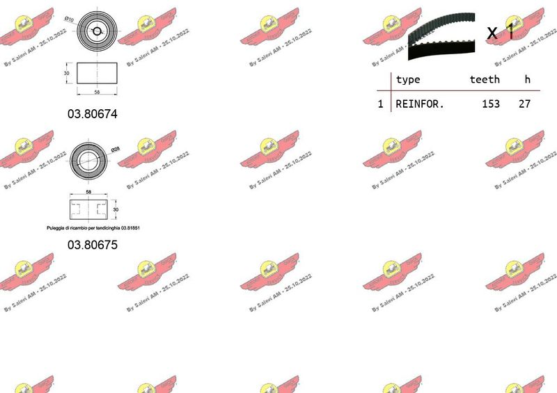 AUTOKIT 04.5287 Timing Belt Kit
