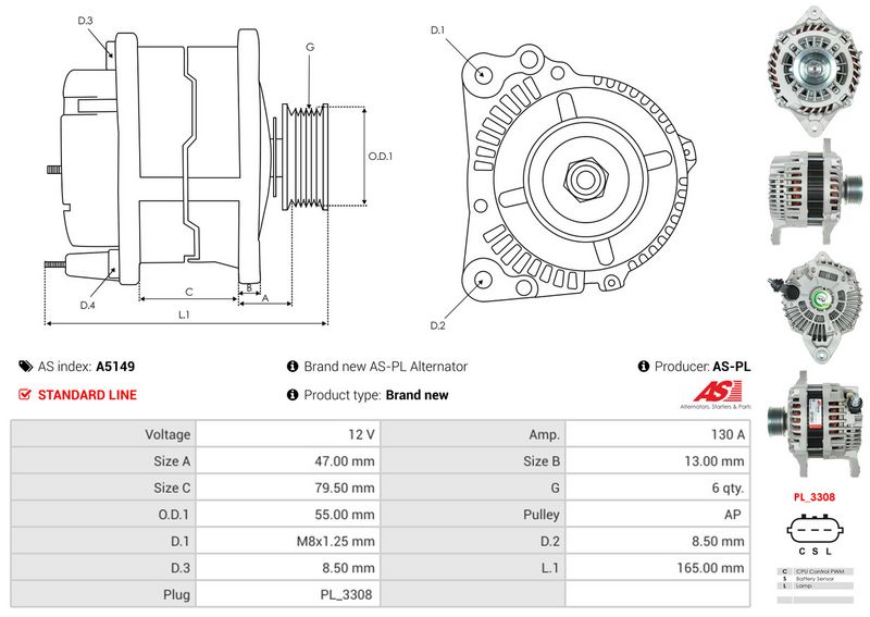 AS-PL A5149 Alternator