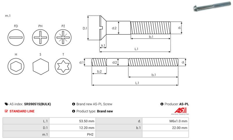 AS-PL SRS9051S(BULK) Repair Set, alternator