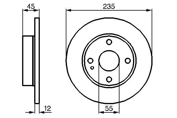 BOSCH Remschijf 0 986 478 252