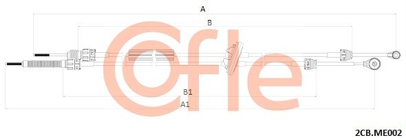 Тросовий привод, коробка передач, Cofle 92.2CB.ME002
