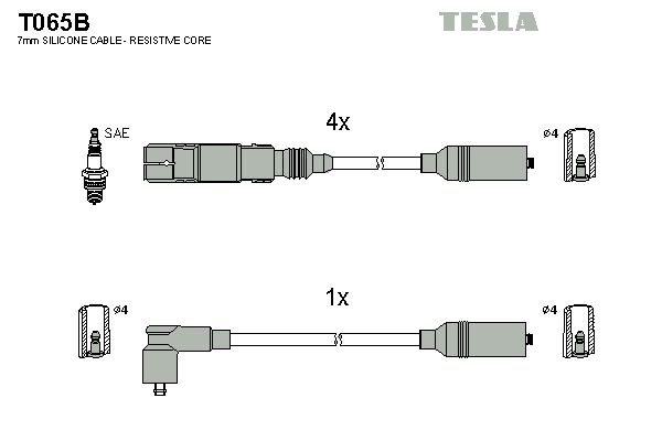 Комплект проводів високої напруги, Tesla T065B