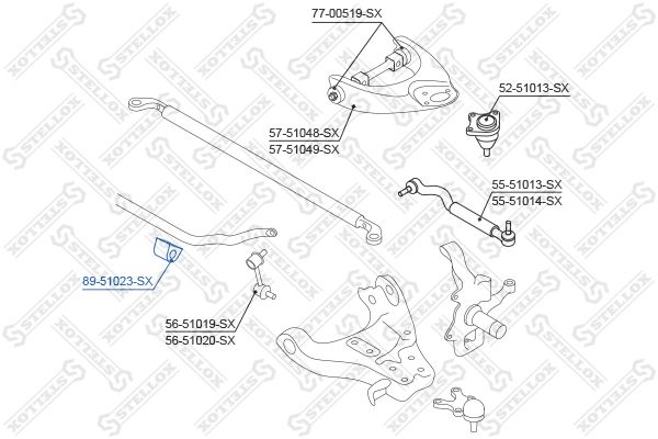 STELLOX 89-51023-SX Mounting, stabiliser bar