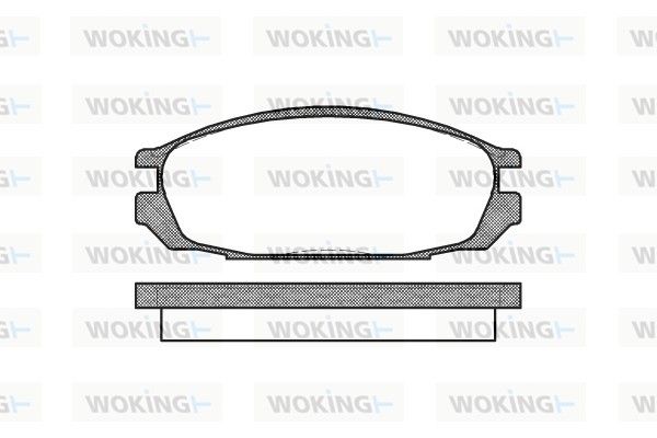 Комплект гальмівних накладок, дискове гальмо, Woking P3923.00