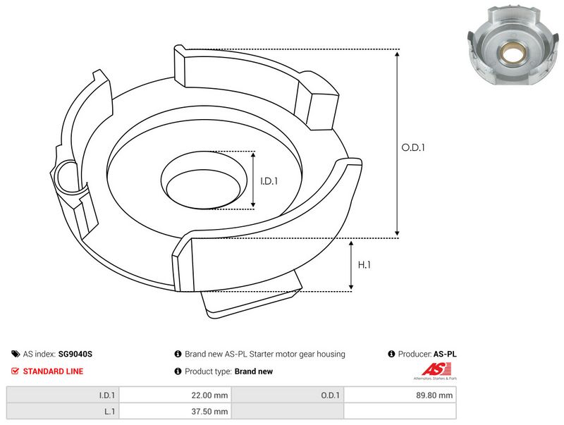 AS-PL SG9040S Repair Kit, starter