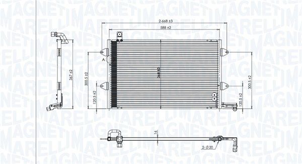 MAGNETI MARELLI 350203840000 Condenser, air conditioning