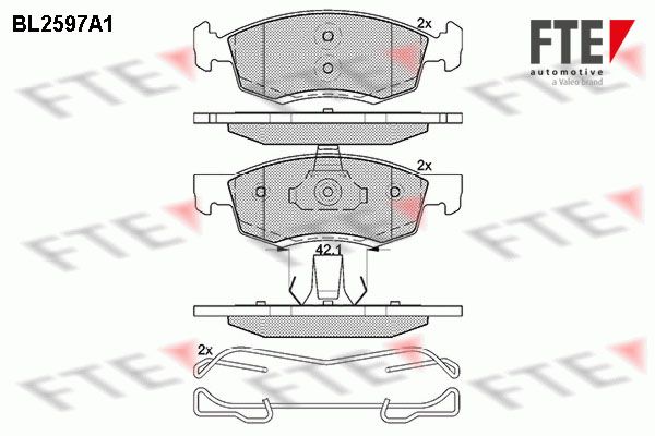 FTE fékbetétkészlet, tárcsafék 9010848