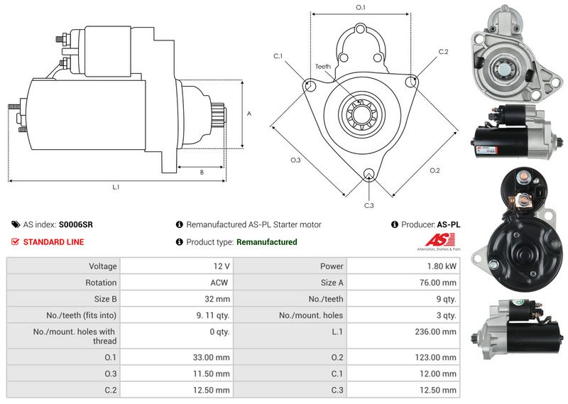 AS-PL S0006SR Starter