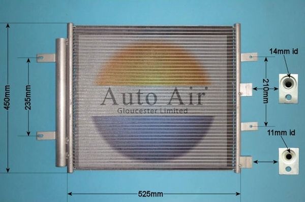 Auto Air Gloucester 16-2037 Condenser, air conditioning