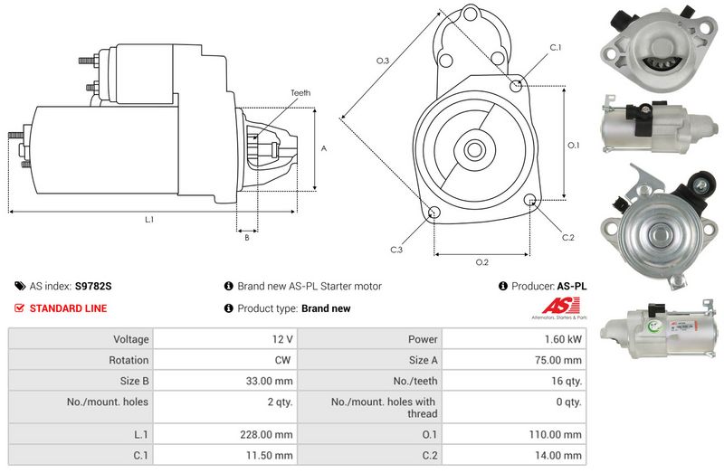 AS-PL S9782S Starter