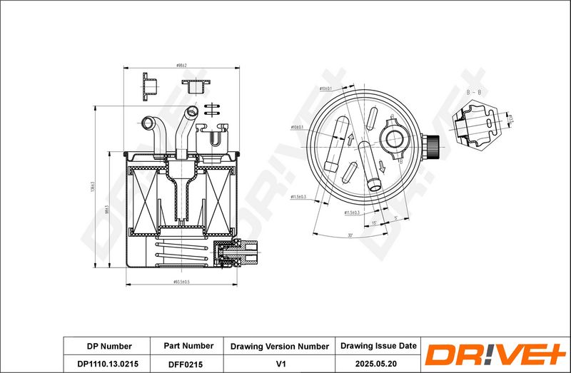Filtru combustibil DP1110.13.0215 Dr!ve+