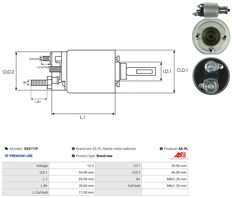 Magnetlülitus, starter, AS-PL SS3117P