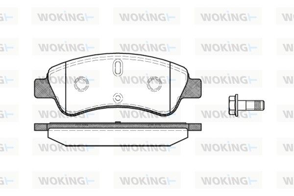 Комплект гальмівних накладок, дискове гальмо, Woking P940310