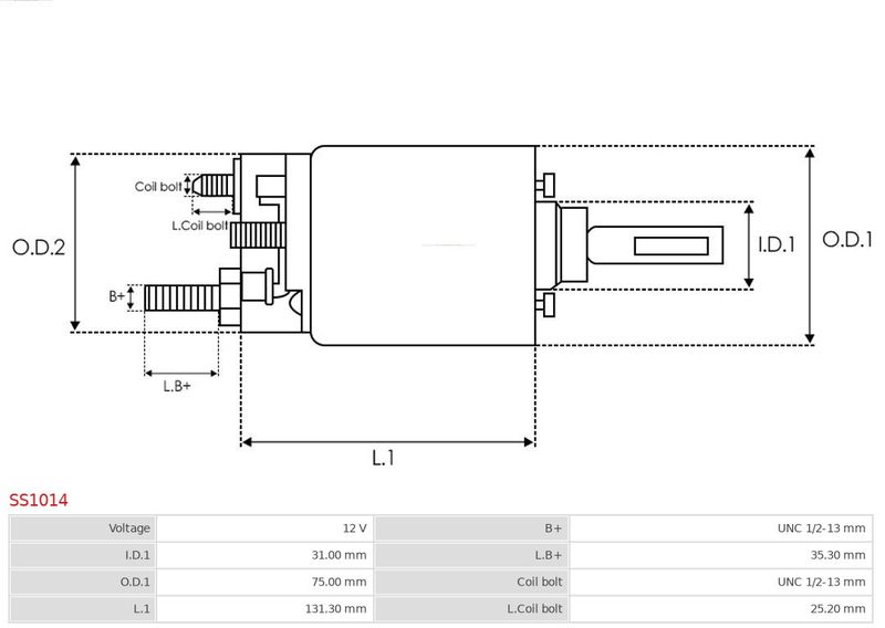 AS-PL SS1014 Solenoid Switch, starter