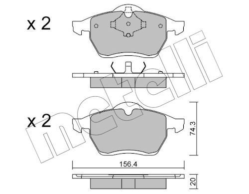 Plaquettes+de+frein+à+disque METELLI 22-0279-0