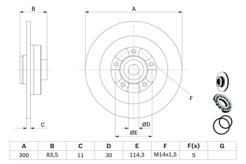 BOSCH 0 986 479 445 Brake Disc