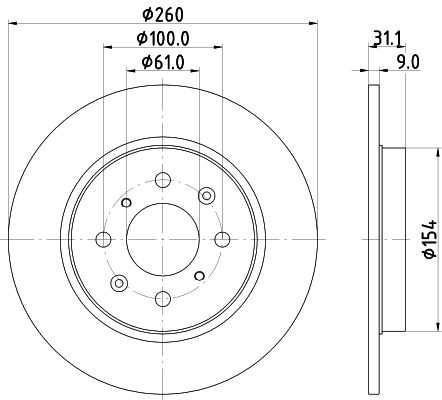 HELLA 8DD 355 122-531 Brake Disc