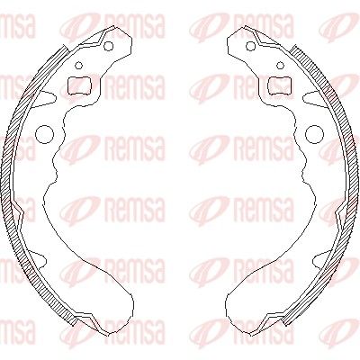 REMSA DAIHATSU Колодки тормозные барабанные CUORE L80 850 85-87 165x26