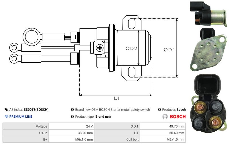 AS-PL SS0077(BOSCH) Solenoid Switch, starter
