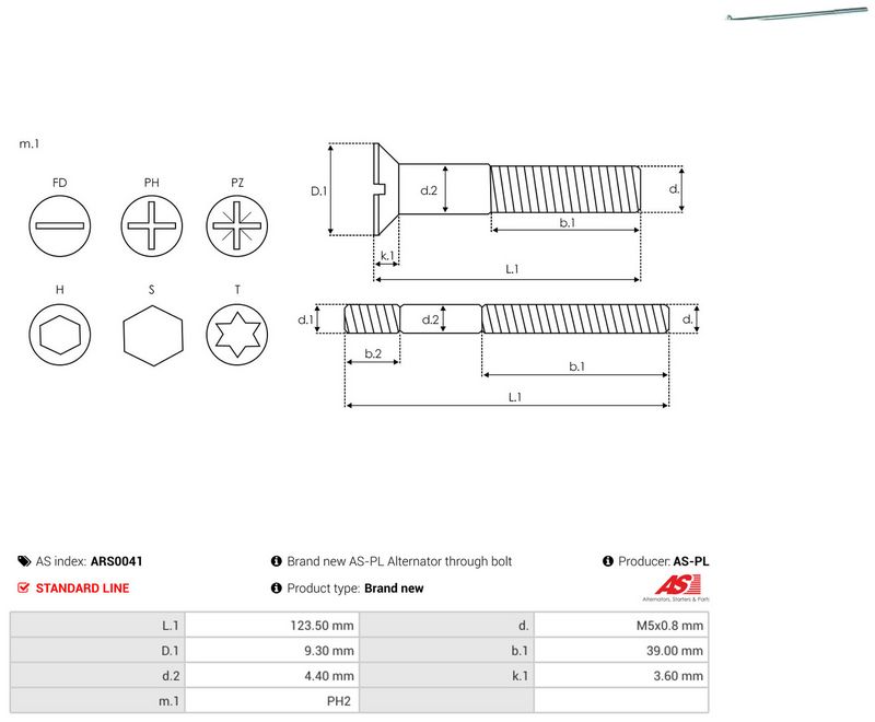 AS-PL ARS0041 Repair Set, alternator