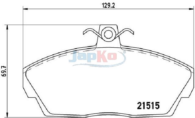 JAPKO 50L13 Brake Pad Set, disc brake