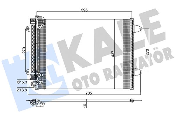 KALE Volkswagen Радиатор кондиционера конденсатор Passat, CC 05-