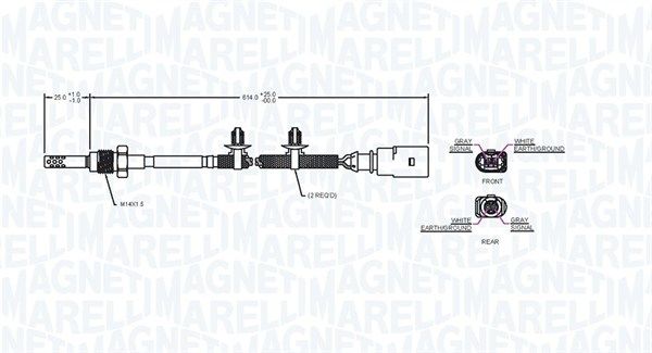 MAGNETI MARELLI 172000161010 Sensor, exhaust gas temperature