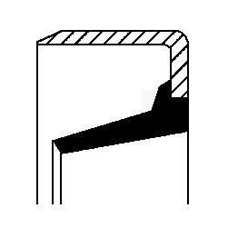 gufero RVI C, Midlum 75x110x6mm 01027950B