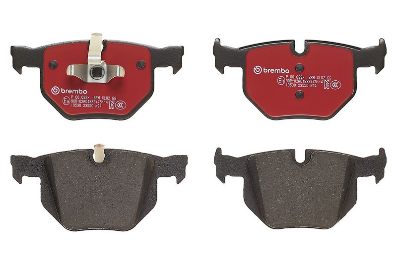 Piduriklotsi komplekt, ketaspidur, BREMBO P 06 039X