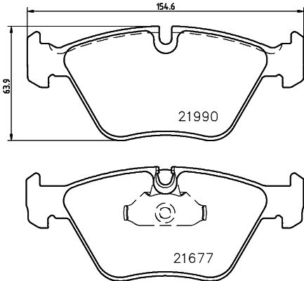 Комплект гальмівних накладок, дискове гальмо, Hella Pagid 8DB355010-711