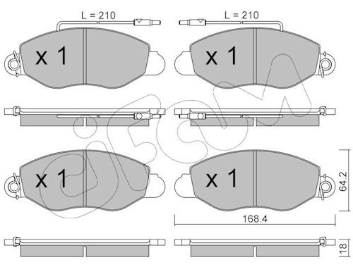 Set placute frana,frana disc 822-536-1 CIFAM
