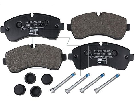 Sada brzdových destiček, kotoučová brzda 03.120.8700.155