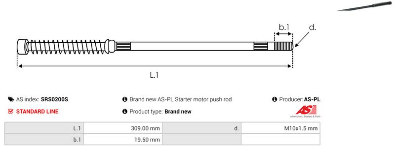 AS-PL SRS0200S Repair Kit, starter