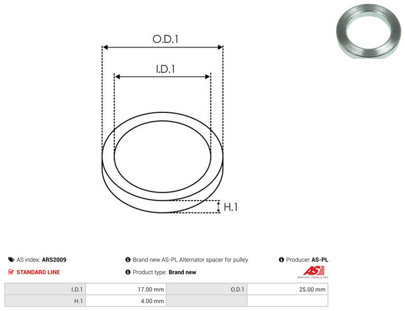 AS-PL ARS2009 Repair Set, alternator