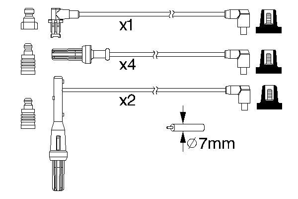 BOSCH Bougiekabelset 0 986 357 170