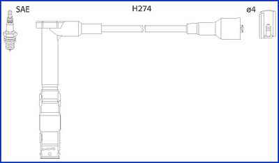 Комплект проводів високої напруги, Hitachi 134775